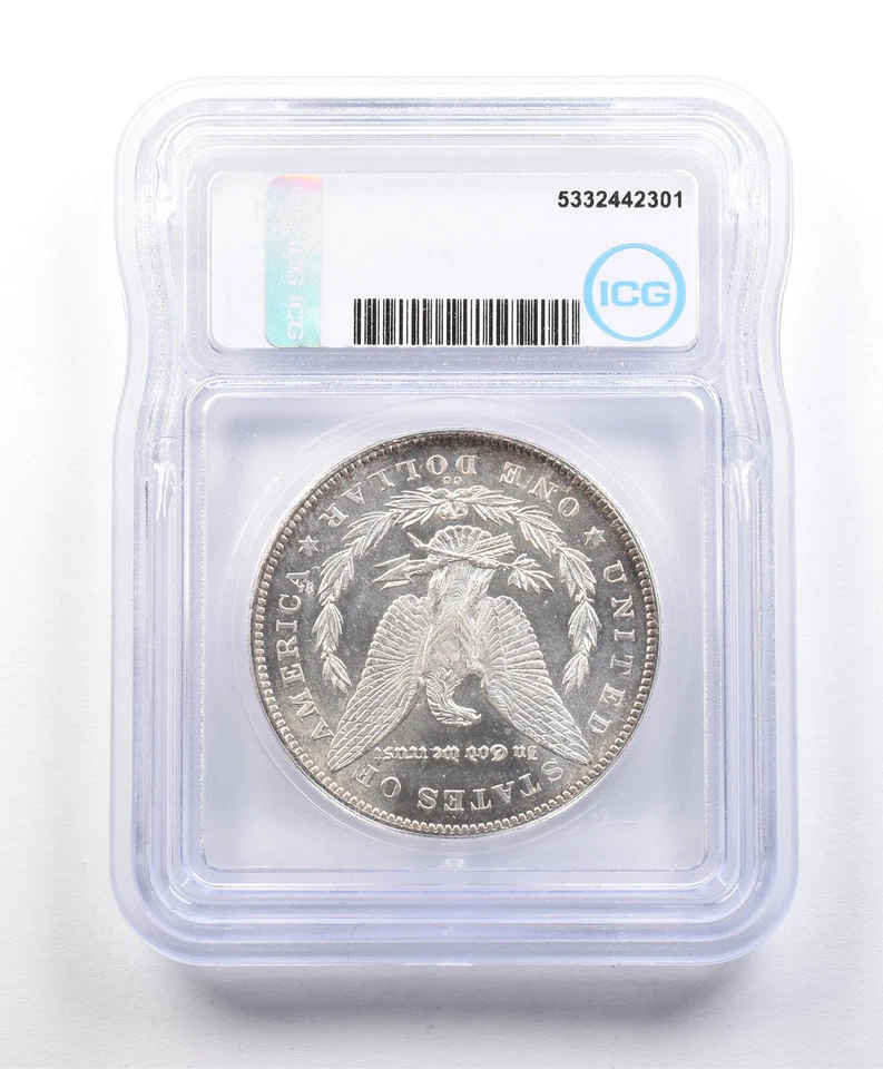 1878-CC Morgan Silver Dollar MS62 ICG *3241 - Image 2 of 3