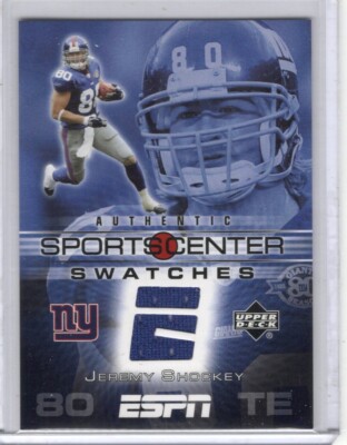 2005 UD ESPN Sports Center Swatches Jersey Jeremy Shockey New York Giants