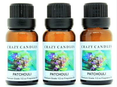 3 Patchouli 1/2oz Premium Grade Scented Fragrance Oil Crazy Candles