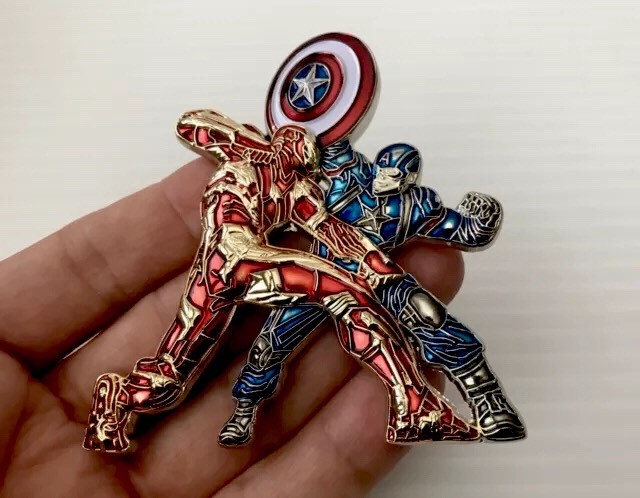 Captain America Iron Man Challenge Coin Superhero Marvel Civil War