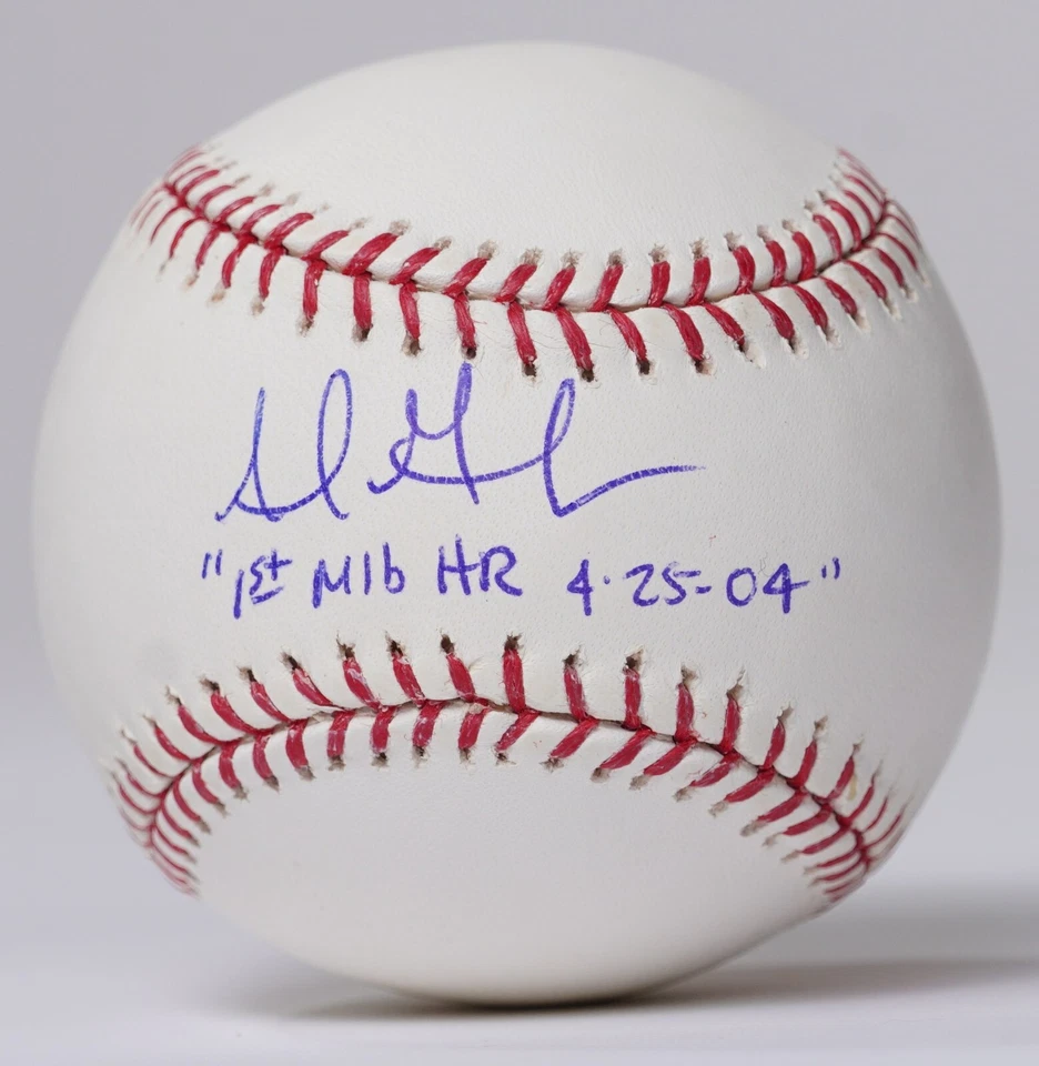 Pelota de béisbol firmada por Adrián González certificado de autenticidad PSA/DNA automática con primera inscripción MLB HR Foto 2 de 4