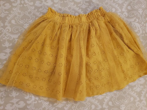 Matilda Jane 6 Wonderment After School Fun Skirt Skort Mustard Yellow Tulle - Picture 5 of 5
