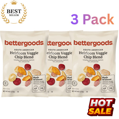 bettergoods Heirloom Veggie Chips 8 oz 3 Pack | Gluten Free Vegan Snack