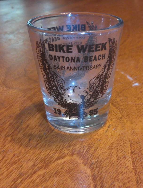Shot Glass-FLORIDA DAYTONA BIKE WEEK 54th anniversary 1995-2.4" tall
