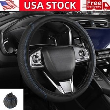 15 Universal Steering Wheel Cover Pu Leather Non-slip Car Wheel Cover Protector 15 Universal Steering Wheel Cover Pu Leather Non-slip Car Wheel Cover Protector