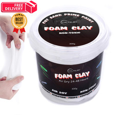 Moldable Cosplay Foam Clay White   High Density and Hiqh 300g, White