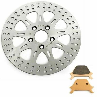 Disque de frein Arrière & Plaquettes pr Harley Sportster Dyna Super Glide 87-99 - Photo 1/4