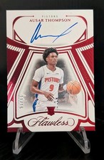 2023-24 Flawless Ausar Thompson /15 Rookie Auto Ruby Rookie RC Detroit Pistons