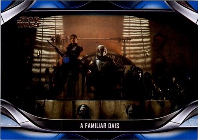 2021 Topps Star Wars The Mandalorian Season 2 Blue #100 A Familiar Dais
