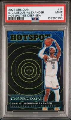 Panini Obsidian Shai Gilgeous-Alexander Hotspot Deep Sea Mojo /5 #14 PSA 9