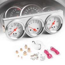 2inch 52MM Triple Gauge kit Volt Meter Water Temp Temperature Gauge Oil Press