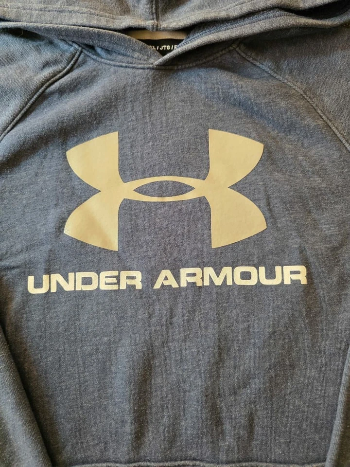 Under Armour Youth XL ColdGear Sudadera con Capucha Niños Azul Cálido Pullover Atlético Foto 2 de 4