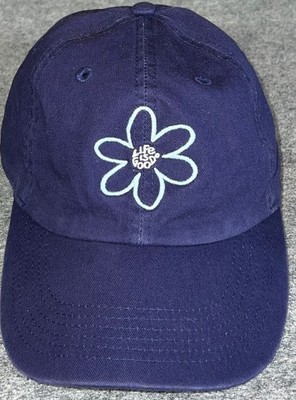 LIFE IS GOOD DAISY FLOWER CHILL HAT Good Vibes Vintage Style Blue Adjustable Hat