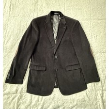 TOMMY HILFIGER Mens Corduroy Sport Coat Blazer Elbow Pads Black Size R40