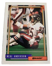 1992 Topps #153 Neal Anderson Chicago Bears NFL Football Card (H5