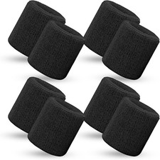 8 Pcs Sports Wrist Sweat Bands for Men  Women  Absorbent Wrist Sweatbands T