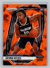 2024-25 Panini Prizm #253 Antonio Reeves Prizms Orange Ice