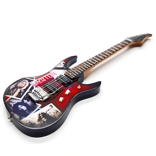 2 piezas - Guitarra Eléctrica Miniatura Caoba - Estilo Rock Clásico Escala 1:4 - Imagen 2 de 3