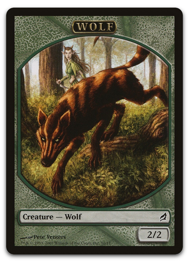 Wolf Token #10 (LP) Lorwyn LRW Magic MTG
