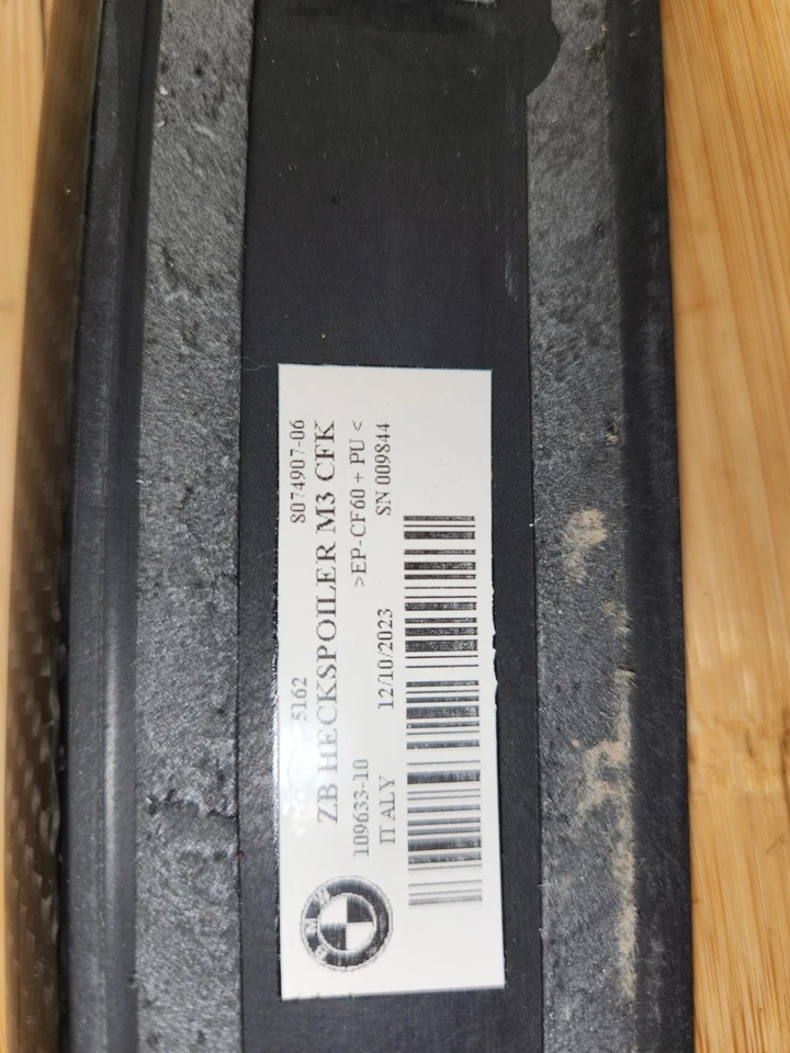 2024 BMW M3 COMPETITION CARONFIBER SPOILER .OEM - Image 3 of 4