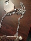 Alabama Necklace Feat. A Nameplate And Football And A Pearl. Made Of Silver — photo 3