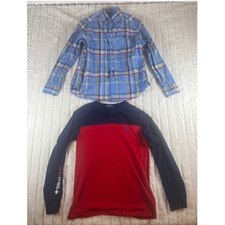 Polo Ralph Lauren Kids Shirts Bundle Plaid Button Down Long Sleeve M 10/12