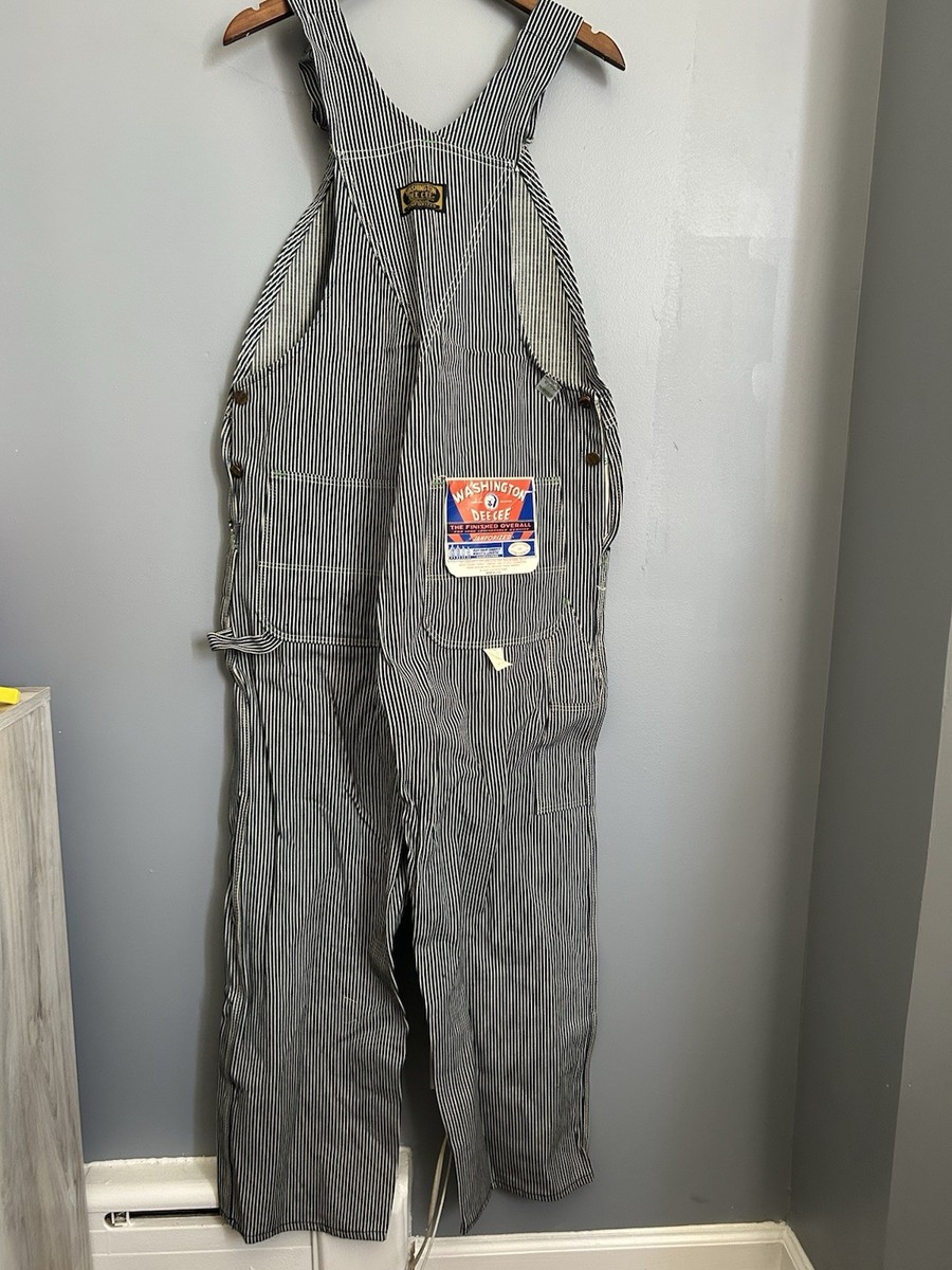 パンツ 60's WASHINGTON DEE CEE Hickory Overall Vintage NWT 60s Washington DEE CEE hickory Stripe Cotton