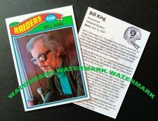 1977 Bill King Oakland Raiders Custom Hand Made Art Card