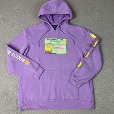 Spongebob Hoodie Adult XL Purple Nickelodeon License Bikini Bottom Sweatshirt
