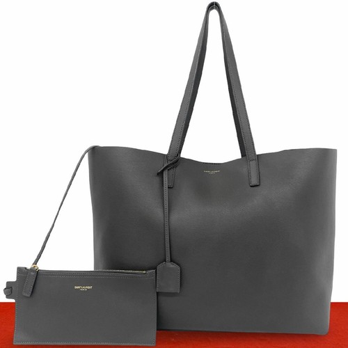 Saint Laurent Paris Shopping Bag YSL Logo Metal Hardware Tote Bag