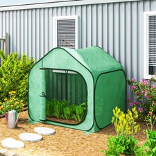 Mini Pop Up Greenhouse w/ Reinforced PE Cover, Zipper Door
