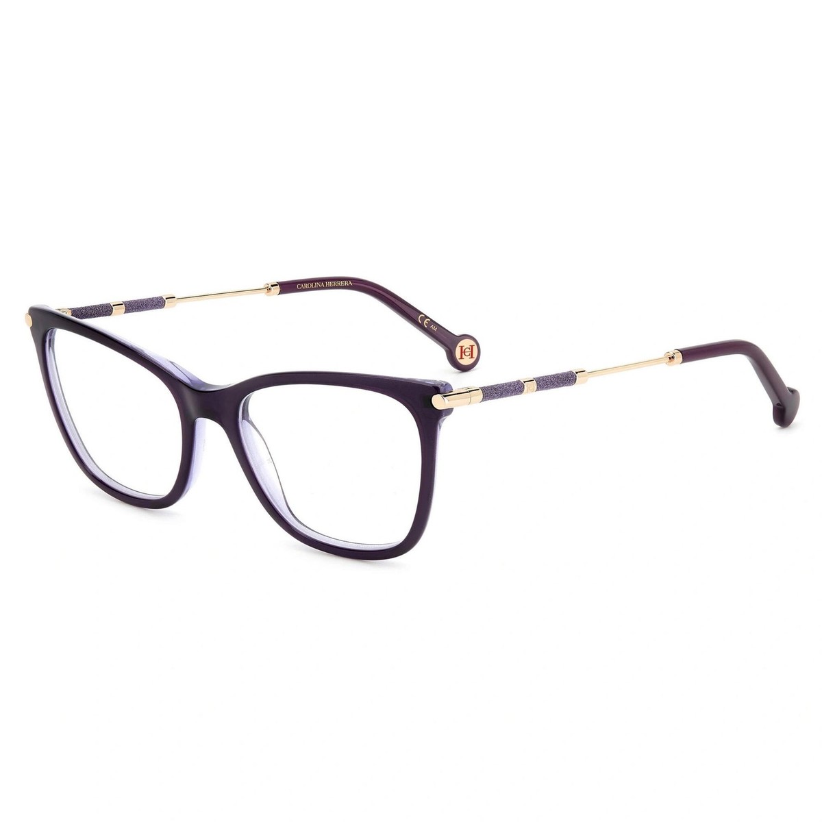 Carolina Herrera Women's Eyeglasses Violet Glitter Full Rim Frame