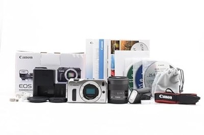 Canon EOS M Silber 18.0MP Digitalkamera Body + EF-M 18-55mm Objektiv Kit mit Box