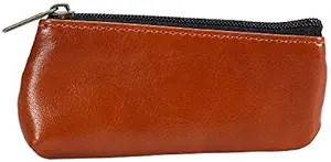 DEWIN Leather Tobacco Pouch Bag - Portable Zippered PU Case Holder for