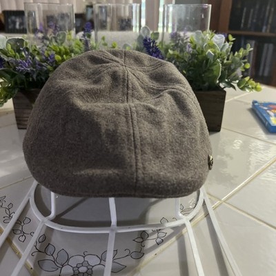 English Laundry By Christopher Wick Taupe Wool Blend Newsboy Cap L/XL NWT