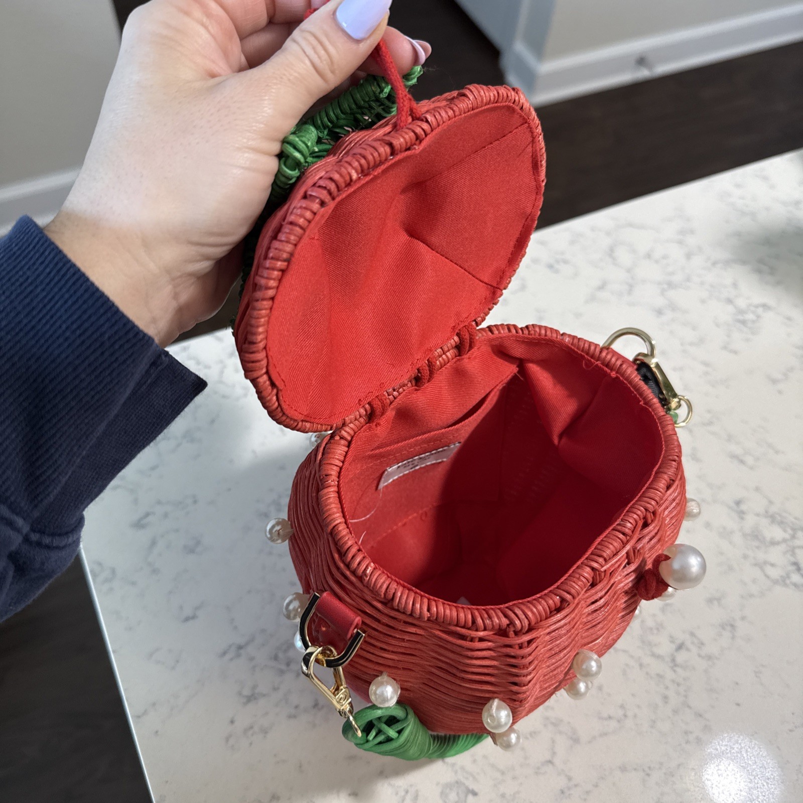 Kate Spade NY Target Pearl Embellished Strawberry Basket Bag Exclusive IN HAND