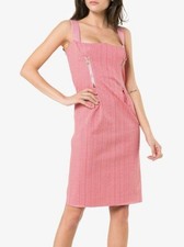 NWT $2650 Versace Houndstooth Print Bustier Sheath Dress Red/White Size 4