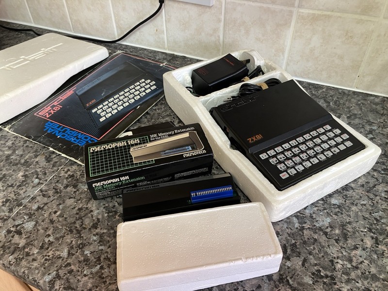 Sinclair ZX81 Boxed Complete With Boxed Memotech Memopak Ram Pack 16k