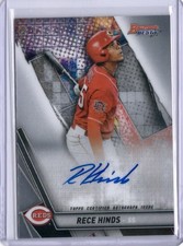2019 Bowman’s Best Baseball Rece Hinds ROOKIE Best of 2019 Autographs #B19-RHI