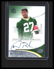 2006 Will Blackmon Rookie Card Auto - UD SP Authentic Silver #223 /1175 Packers. rookie card picture