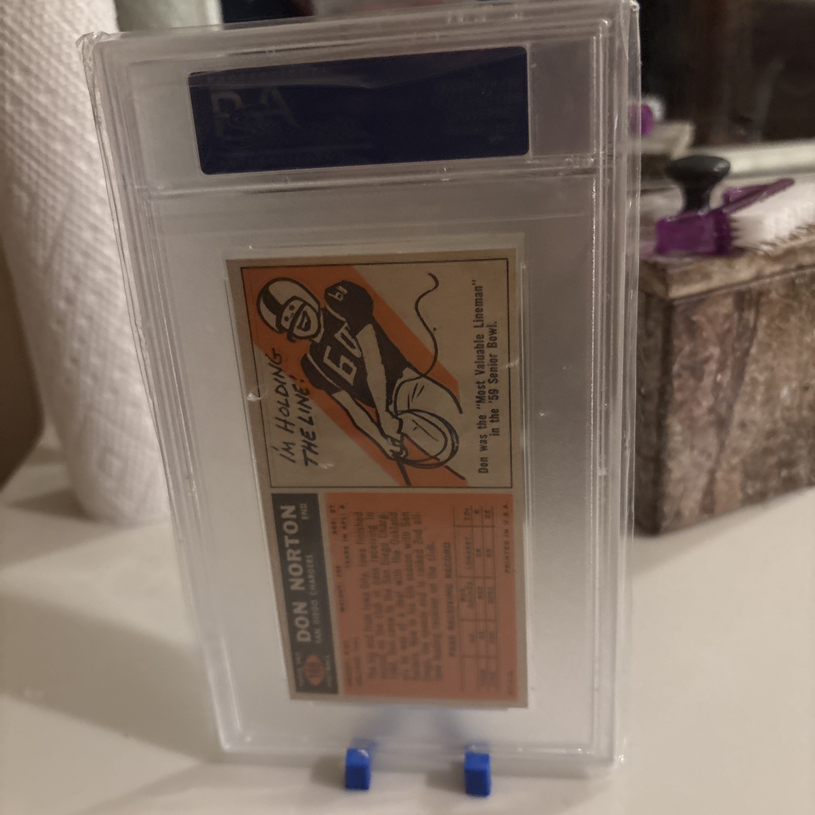 1965 Topps FB #169 PSA 7 Don Norton Chargers 169 view 2
