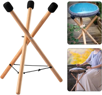 Adjustable Handpan Drum Stand with Solid Wood Triangular Design | eBay