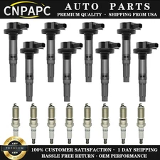 For Ford F150 2011-2014 5.0L UF622 Set of 8 Ignition Coils & Iridium Spark Plugs