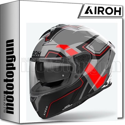 AIROH FULL FACE MOTORCYCLE HELMET SPARK 2 SP2D55 DARTS GLOSS RED XXL
