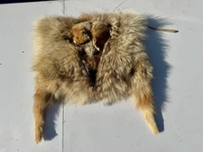 Vintage Trappers coyote Fur Hide Hand muff  Hand Warmer taxidermy Pelt