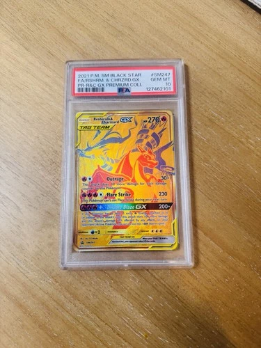 PSA 10 Reshiram & Charizard GX SM247 Sun & Moon Black Star Promo Pokemon Card