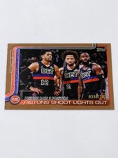 2025-26 Topps Basketball Pistons Shoot Lights Out Cade Cunningham Gold /2026