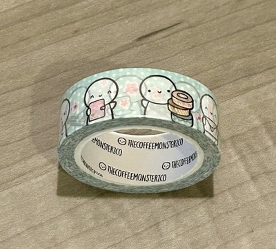 New TCMC Planning Time 5.0 Emoti green washi tape 15 mm TheCoffeeMonsterzCo