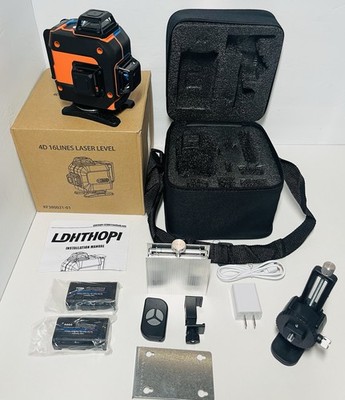  16 Lines Laser Level Self Leveling 4x360° 4D Green Cross Line for Construction