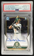2023 Bowman Draft Jacob Wilson Chrome Auto 1st #CDA-JWI Athletics PSA 10 Auto 10